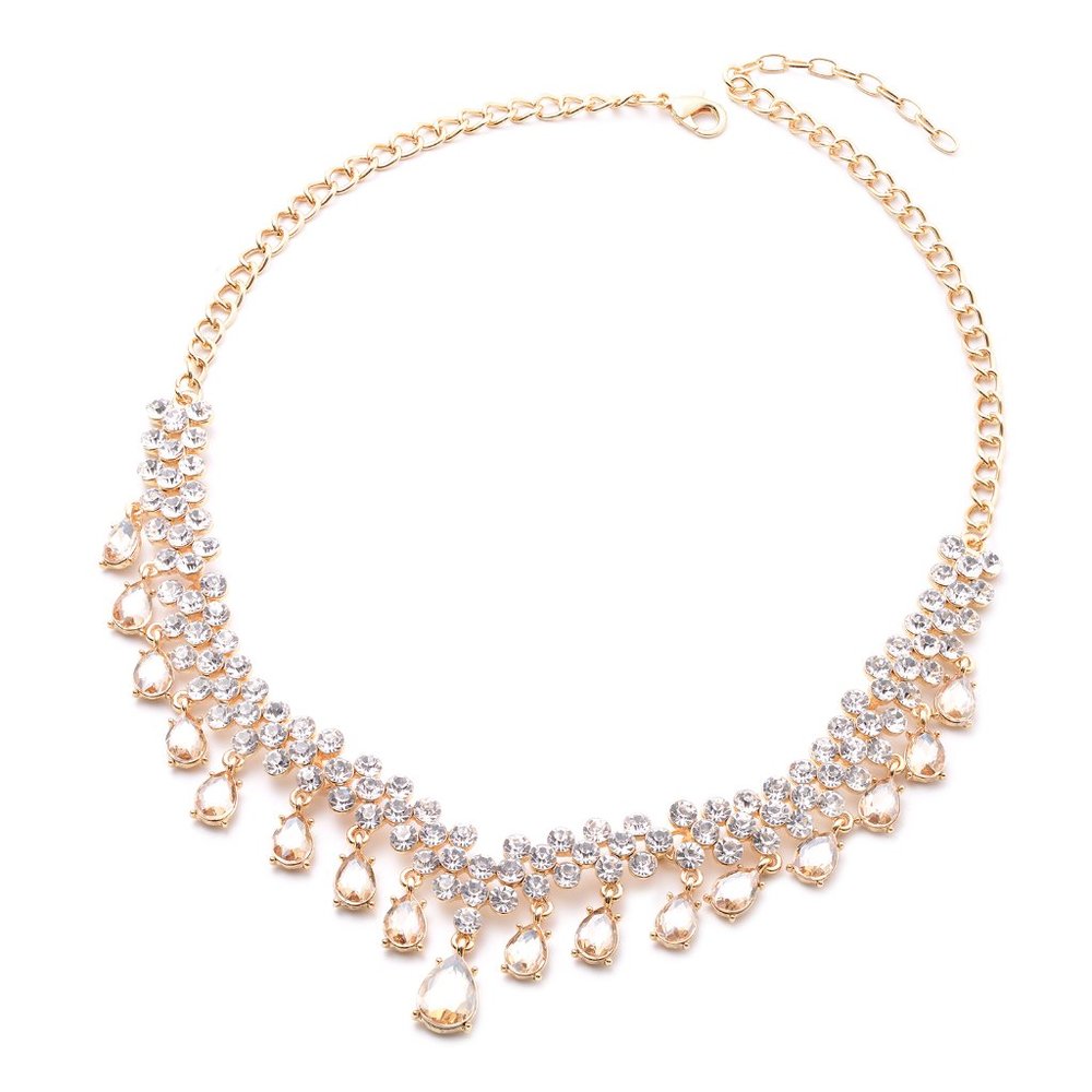 Champagne Austrian Crystal Necklace
